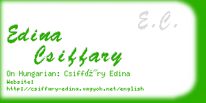 edina csiffary business card